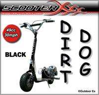 ScooterX Dirt Dog 49cc *BLACK* ~ w/Stunt Pegs ~ 30mph ~ 25 Miles /Tank 