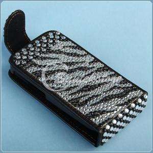 for Nokia C3 00 Bling Rhinestone Cover Case Zebra Black  