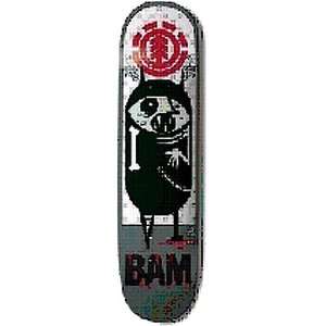 Bam Margera Element/BAM Savage Skateboard Deck  Sports 