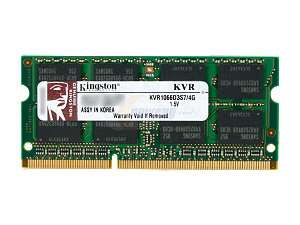 Kingston 4GB 204 Pin DDR3 SO DIMM DDR3 1066 (PC3 8500) Laptop Memory 