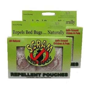  Scram Bed Bugs All Natural Repellent Pouches, 2 Boxes (4 