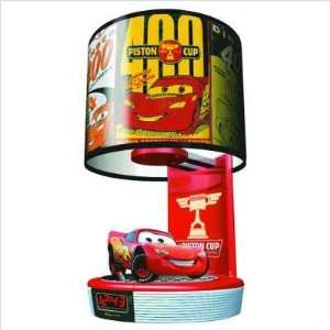   Cars One Light Table Lamp with Alarm Clock in Red