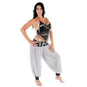  Belly Dancer Costume Set  Harem pants & Chiffon Top Set 
