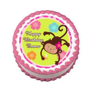 MONKEY LOVE Cake Image Topper Party Decoration Supply  