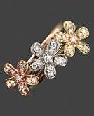   Reviews for 14k Gold Ring, Tri Tone Diamond Flower (1/4 ct. t.w
