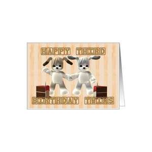  Happy Birthday Twins Plush animal Card Health & Personal 