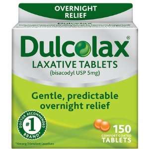  Dulcolax Laxative, Comfort Coated Tablets 150 ct (Quantity 