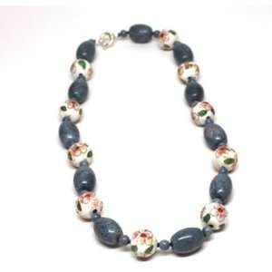  Blue Coral Beaded Necklace