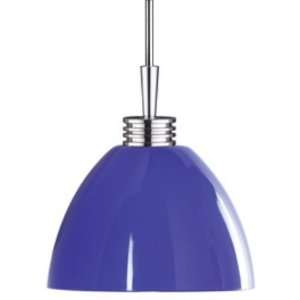   Simple Glass Shade for Canopies with Cobalt Blue Glass Shade Chrome