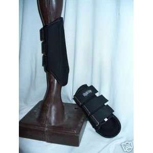   Neoprene Leather Splint Boots Horse black large