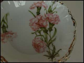   all over floral decorated with pink carnations lightly embossed