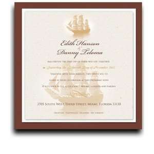  150 Square Wedding Invitations   Schooner Our Love Office 