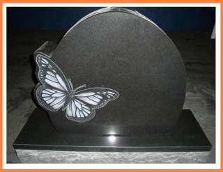Cemetery Monuments   Butterfly Design Custom Headstone  
