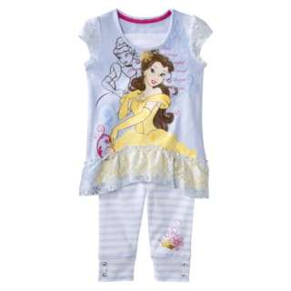 Disney® Princess Infant Toddler Girls 2 Piece Belle Tunic Set   Blue 