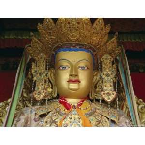 Buddha Statue, Xiaozhao Temple, Lhasa, Tibet, China, Asia Stretched 