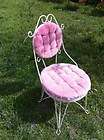 Vintage Chic Scrolled iron Vanity Chair Seat Shabby