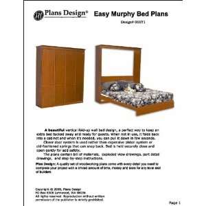 Easy Murphy Wall Queen, Full, Twin Bed Project Plans   Design #0ESY1
