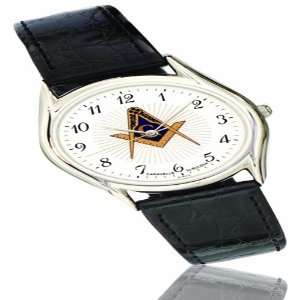  Mens Caravelle BY Bulova Leather Strap Watch From Masonic 