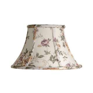 NEW 7 in. Wide Floral Clip On Chandelier Lamp Shade, White Floral 