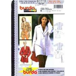  Burda 2946 Sewing Pattern Loose Fitting Jacket Size 10 