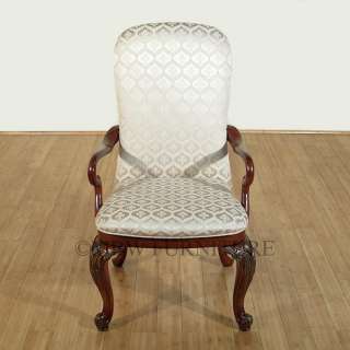   Drew Edinboro Cherry Upholstered Dining Arm Chair 292623  