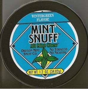 Mint Snuff Tobacco Free Chew Wintergreen Flavor  