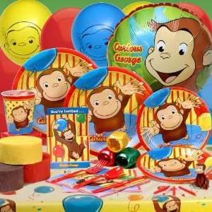  Curious George Deluxe Party Kit with 8 Favor Kits 