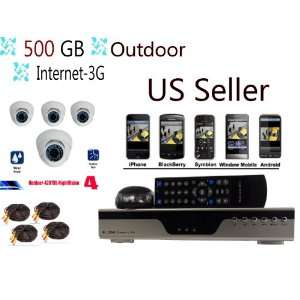 Security Camera System   4 Channel/camera Home/office Security Camera 