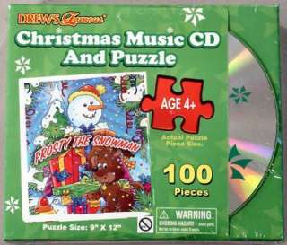 NEW Drews Famous Christmas Music CD & Puzzle, Age 4+, Frosty the 