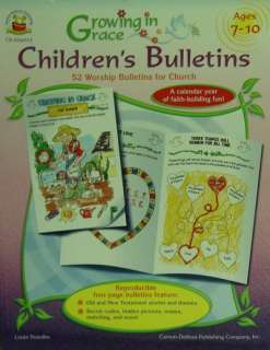   Grace Childrens Bulletins. (52 Workship Bulletins for Church)  
