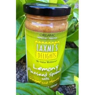 Laxmis Delights Lemony Flaxseed Spread with Ginger and Honey, 8 Ounce 