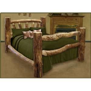  King Size Aspen Log Bed Furniture & Decor
