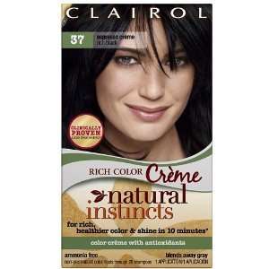    Clairol Natural Instincts Creme Hair Dye #37 Black   2 Pack Beauty