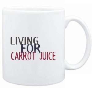    Mug White  living for Carrot Juice  Drinks