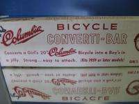   Columbia Girls bike Conversion Bar New Old Stock Red juvenile Bike 20