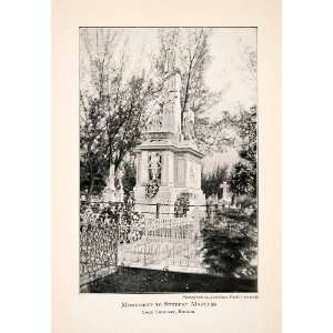 1910 Print Monument Student Martyrs Colon Cemetery Havana Cuba Statue 