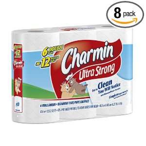  Charmin Ultra Strong Toilet Paper Double Rolls, 6 Count 