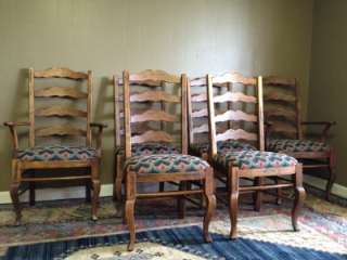   Distressed Ethan Allen French Country Dining Room Table and Chairs