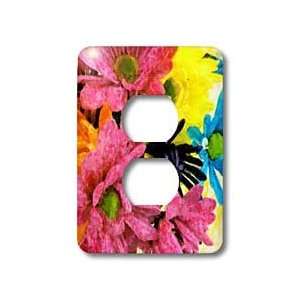 Florene Abstract Floral   Cheer Me Up   Light Switch Covers   2 plug 