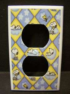 BABY SNOOPY WOODSTOCK BEDTIME OUTLET COVER PLATE  