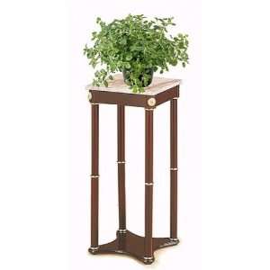  White Marble Plant Stand (Cherry) (28H x 12W x 12D 