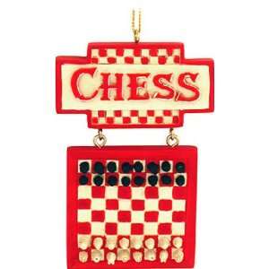 Chess Board Game Christmas Ornament 3.5
