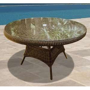  42 Brookwood Resin Wicker Dining Table Patio, Lawn 