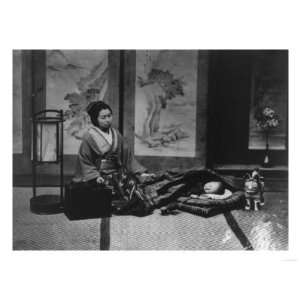  Japanese Mother with Sleeping Child Photograph   Japan 