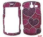 CELL PHONE COVER CASE FOR CRICKET TXTM8 3G A410 BLING PINK HEART BURST