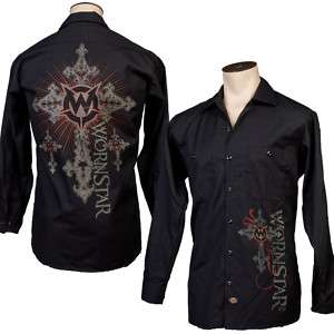 Wornstar Rock Clothing Crosses Gothic Long Sleeve Shirt  