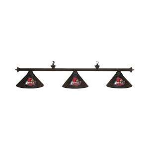   Cardinals   College Black 3 Shade Pool Table Light, 58 L x 9D Shade