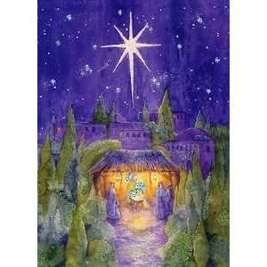  Christmas Greeting Cards   Manger North Star   Package of 