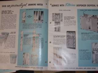 Vtg American Can Company Catalog~Dixie Cup/Water Cooler  