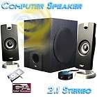 NEW Logitech 2 1 Stereo PC Computer Speakers w Sub  